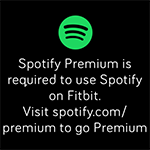 Scherm met foutmelding over Spotify Premium